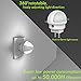 LED Night Light, Oxyled Plug-in Wall Light with Dusk to Dawn Sensor, 0.26W White Light with Bedroom Bathroom Kitchen Hallway Kids Baby Nursery 360 Degree Rotating Head(2 pack)