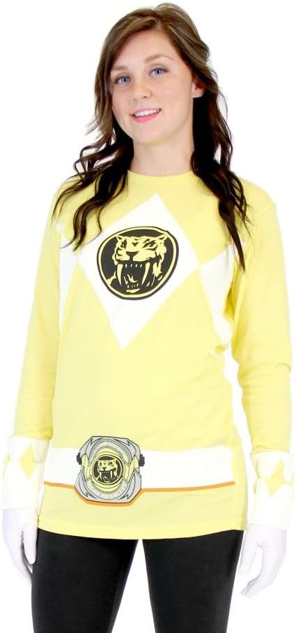 Mighty Morphin Power Rangers Long Sleeve T-Shirt & Gloves