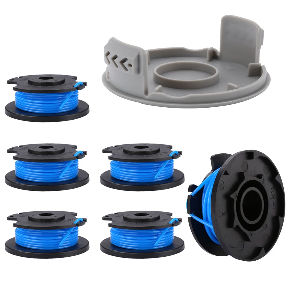 Moritale Spool Line Replacement for Ryobi One+ RAC124 OLT1823 1832 RLT1825 1830 AC14RL3A Garden Strimmer Trimmer Cover (6 Pieces)