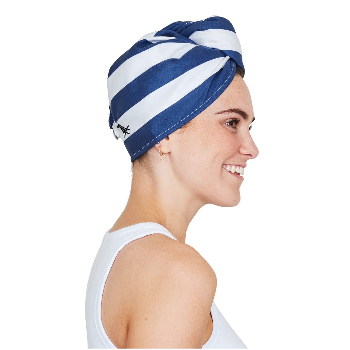 Dock & Bay Turban Hair Towel - For Home & the Beach - Super Absorbent, Quick Dry - Whitsunday Blue, One Size