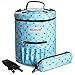BONTIME Premium Yarn Storage Bag - Portable & Water-Resistant Knitting Bag for Ultimate Organization,Pockets for Crochet Hooks and Needles and Slits on Top to Protect Yarn,Lucky Clover Print
