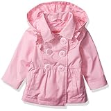 Pink Platinum Baby Girls Ruffled Trench Coat, 12M Pink