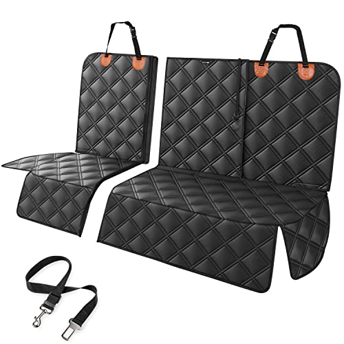 KYG Car Seat Cover for Dogs and Children, Non-Slip, Waterproof, Durable, Scratch-Resistant, Dog Blanket, Rear Seat, Isofix, with 1 Dog Strap, for Most Cars, HGVs & SUVs, 135 x 56 x 45 cm