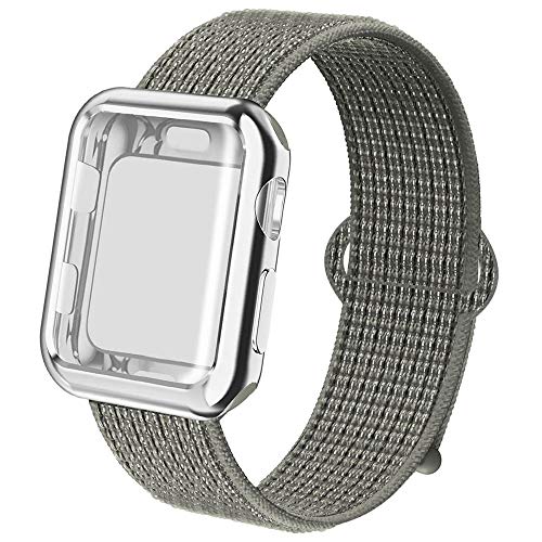 image for NUKELOLO Compatible for Apple Watch Band 38mm with Case, Sport Nylon L