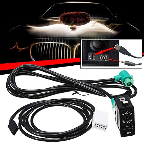 TOOGOO Car Cd Changer Player Audio Aux Audio Harness Switch Button for-BMW E60 E61 E63 E64 E87 E90 E70 F25
