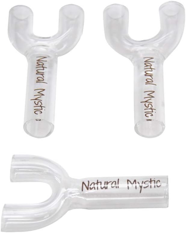 10pcs Glass Double Barrel Snuff Straw Nasal Bullet Snorter Sniffer (50mm)
