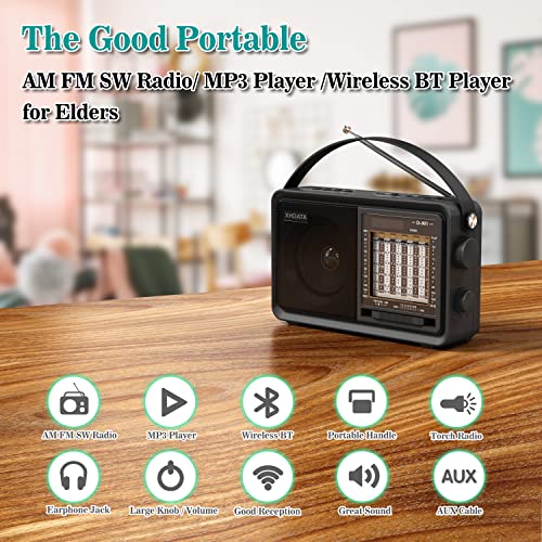 XHDATA D-901 Portable AM FM SW Analog Radio Transistor with Good ...