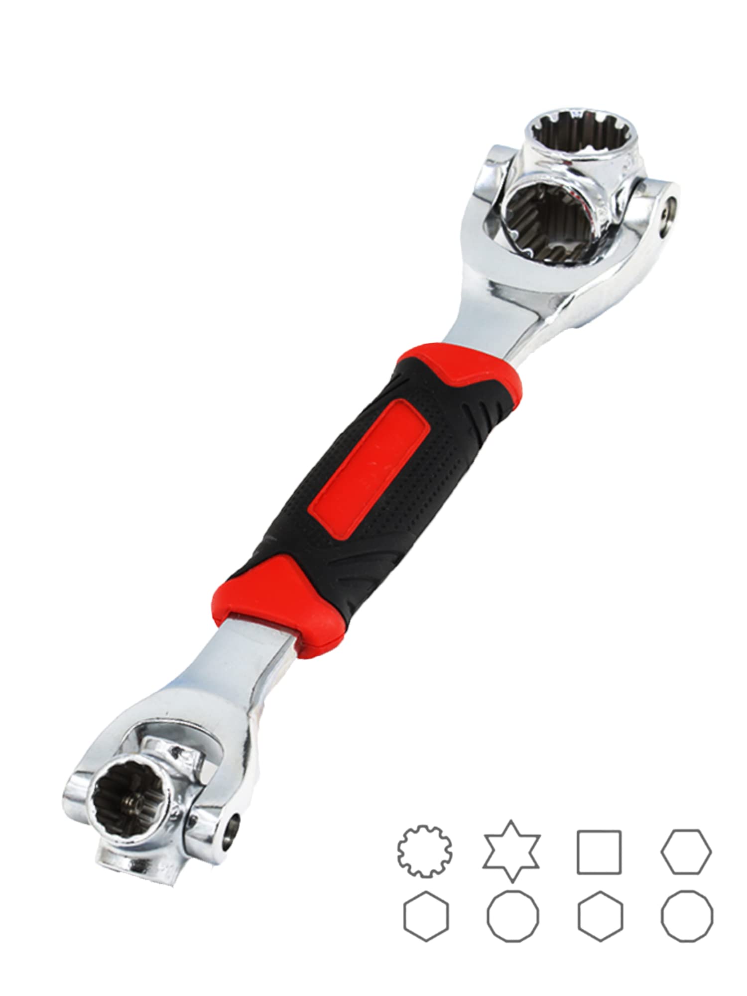MAGIC SELECT 49 in 1 Universal Socket Ratchet Wrench. Socket Wrench with 360º Rotating Head, Heads from 8 to 19mm. Multifunction Repair Tool for Home, Car. CRV Steel.