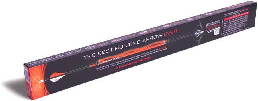 Carbon Express Maxima RED Fletched Carbon Arrows with Dynamic Spine Control and Blazer Vanes, 6-Pack : Sports & Outdoors