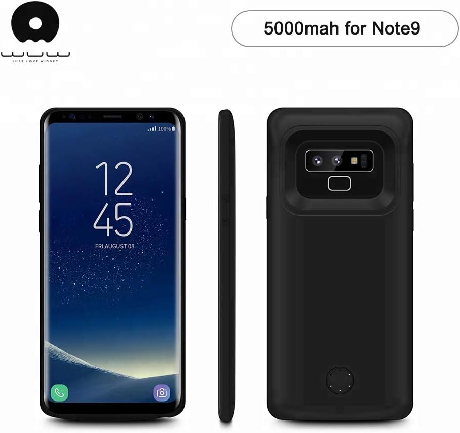 JLW 5000mAh External Battery Charger Power Bank Backup Charging Ultra Slim Protective Case for Samsung Galaxy Note 9…