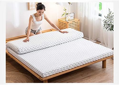 YANGLIYU Latex Mattress Memory Foam Topper Comfortable and Breathable Foldable Suitable for Double Beds, Single Dormitories, Tatami Mats (Color : White, Size : 180x200cm)