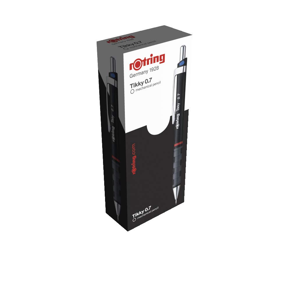 rOtring Tikky Colour-Coded Mechanical Pencils | 0.7 mm | Black Barrel | 12 Count