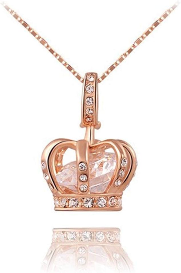 Tidoo Jewelry Womens Queen Crown Pendant Necklace 18 5 2 16inch Chain 3 Lays Rose Gold Platinum Plated With Austrain Crystals Price In Uae Amazon Uae Kanbkam