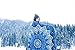 Jaipur Handloom Queen Tie Dye Bohemian Tapestry Elephant Star Mandala Tapestry Blue Tie Dye Star Design Indian Bedspread Twin Tapestry Hippie Wall Decor Mandala Bohemian Tapestry Psychedelic Tapestry