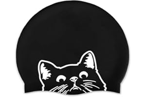 WIRESTER Adult Swim Cap, Durable Silicone Swimming Cap for Men Women, Waterproof Comfortable Swim Hat Bathing Cap for Short Medium Long Hairs