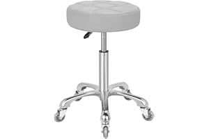 Kaleurrier Swivel Stool Chair Adjustable,Heavy Duty Hydraulic Rolling Metal Stools for Kitchen Hair Beauty Salon Barber Shop Spa Bar Office Massage Garage Dental Counter Height - 22-30"