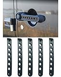 E-cowlboy Front Door & Back Door Aluminum Grab Handle Cover For 2007 - 2016 Jeep Wrangler JK & Unlimited 4 Door 5pcs/set (Black)