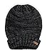 Brook + Bay Slouchy Beanie - Women's Winter Hats, Beanie Slouch Hats for Cold Weather, Oversized Beanie Knitted Hats for Women & Men Black Gray