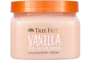 Tree Hut Vanilla Shea Sugar Exfoliating & Hydrating Body Scrub, 18 oz