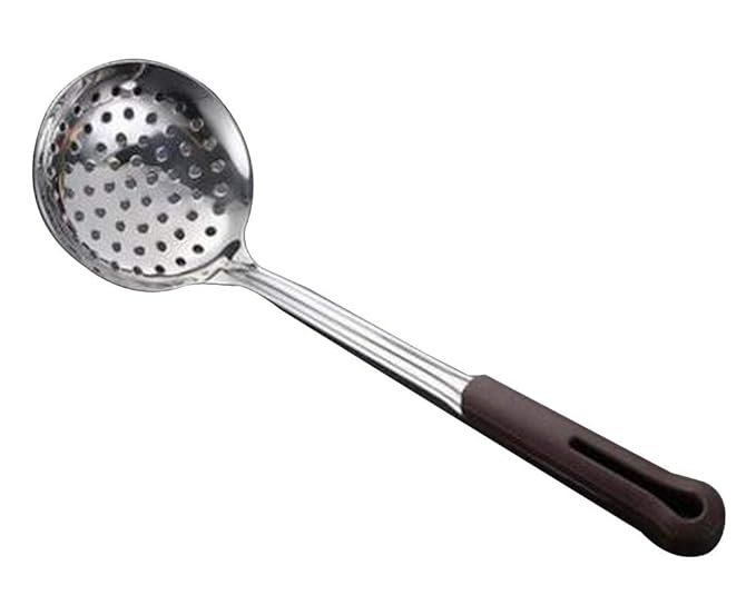 Black Temptation Long Handle Colander Pot Scoop Kitchen