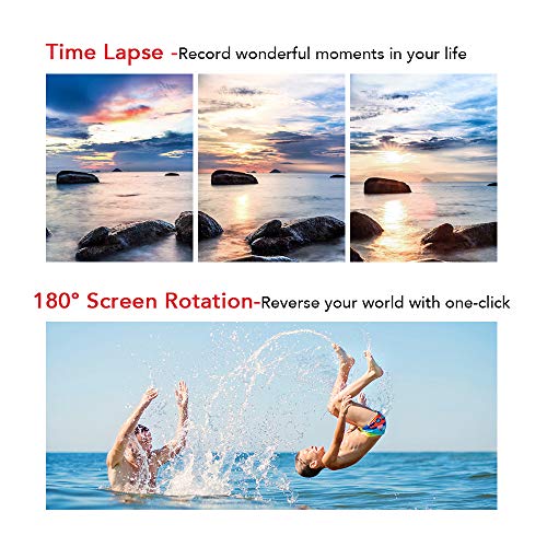 Victure Action Camera WiFi 1080P Full HD 12MP Underwater Cam 2 Inch LCD 170 Degree Wide-Angle 30M Waterproof Sports Camera with 2 Rechargeable 1050mAh Batteries