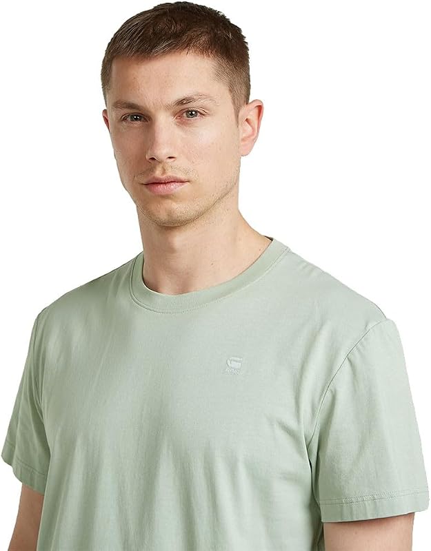 Raw C.V. Camiseta Base-s para Hombre, Color Verde (Pale Green D16411-336-c199), XL