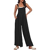 AUTOMET Womens Beach Vacation Outfits Jumpsuits Overalls Wide Leg Casual Summer Spring Outfits Rompers Trendy Jumpers
