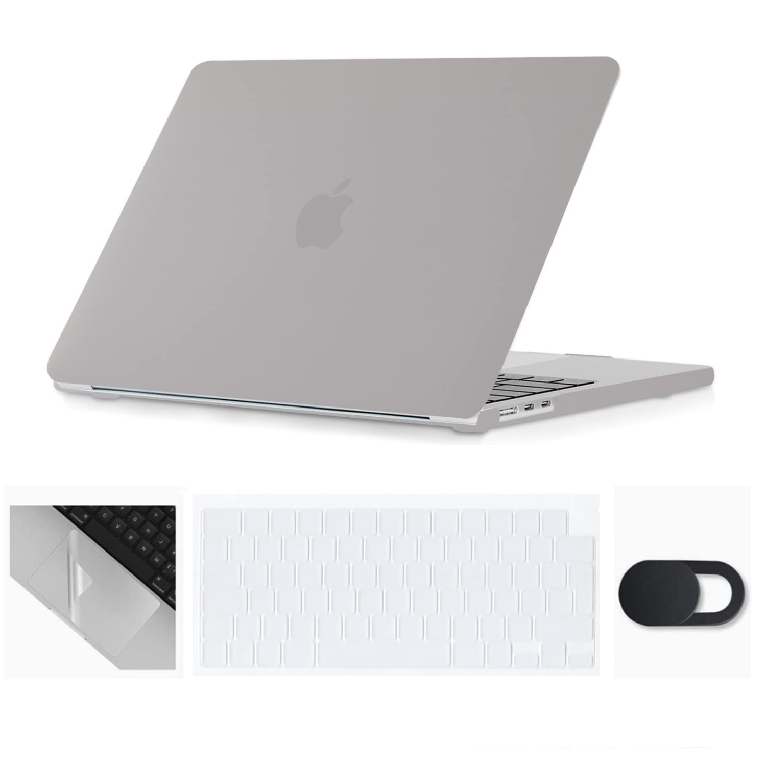 Se7enline Compatible with MacBook Air Case 15.3 inch M4 M3 M2 2025 2024 2023 for A2941/A3114/A3241 Laptop Hard Shell Case with Keyboard Protective Cover & Webcam Cover & Trackpad Protector,Stone Gray — image 1