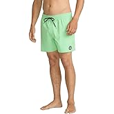 Volcom Men's 16" Elastic Waist Swim Trunks- Stretchable, UPF 50+, Quick Dry Swim Bottoms