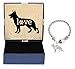 Mother's Day Gifts German Shepherd Bracelet Gift Love Dog Breed Silhouette Charm Bracelet Silver-Tone Bracelet Gift for German Shepherd Owner Jewelry Box