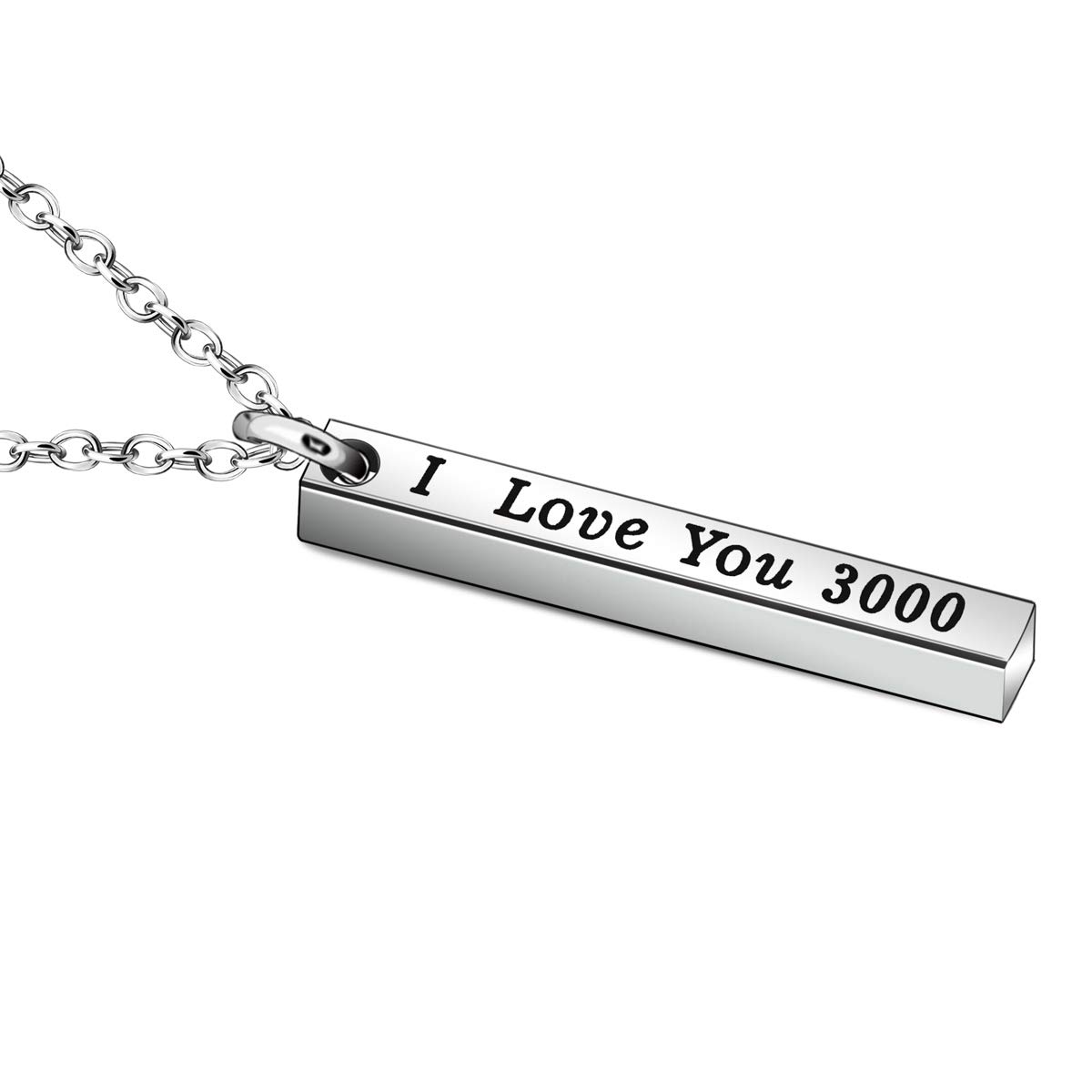 I Love You 3000 Necklace for Women Men Dad Mum Girlfriend Boyfriend Wife Husband Gifts Christmas Gifts Thanksgiving Gifts Birthday Gifts