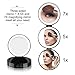 butyface Rechargeable Lighted Travel Makeup Mirror, 1X, 5X and 10X Magnifying Mirror with Lights, Tri-fold Compact Vanity Mirrors Folding Travel Mirror with LED Lights