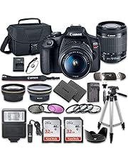 Canon EOS Rebel T7 DSLR Camera Bundle with Canon EF-S 18-55mm f/3.5-5.6 is II Lens + 2pc SanDisk 32GB Memory Cards + Accessory Kit