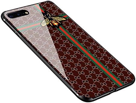 Ldea iPhone 7 Plus Case, iPhone 8 Plus Case, Silicone Shockproof Tempered Glass Back Cover Shell for Apple iPhone 7 Plus