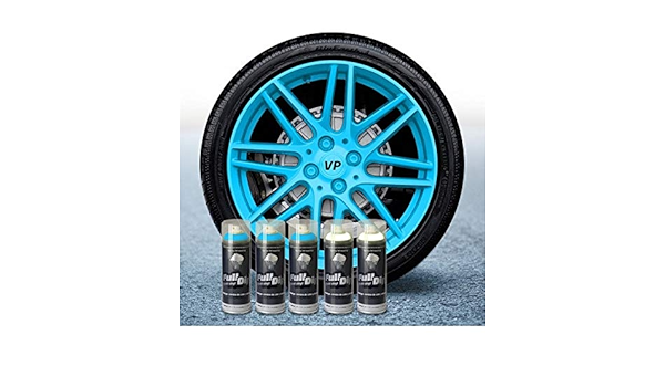 Pack Llantas Vinilo LIQUIDO Full Dip 3 Sprays Azul Fluor con ...