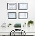 DesignOvation Gallery Wood Document Frame Set for Customizable Wall Display, 8.5x11, Black, Pack of 4