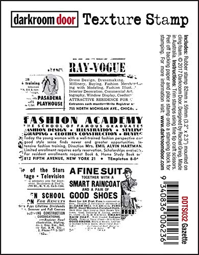 Darkroom Door DDTS032 Texture Cling Stamp 3"X2"-Gazette