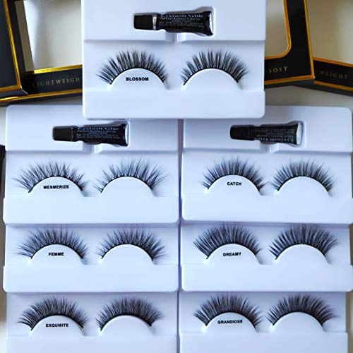 EDA LUXURY BEAUTY FEMME 3D Faux Mink False Lashes | Super Soft Natural Look | Full Volume | Extra Long Length | Eyelash Extensions | Criss Cross Cat Eye Effect | Vegan & Cruelty-Free | Fake Eyelashes 6 EDA LUXURY BEAUTY FEMME 3D Faux Mink False Lashes | Super Soft Natural Look | Full Volume | Extra Long Length | Eyelash Extensions | Criss Cross Cat Eye Effect | Vegan & Cruelty-Free | Fake Eyelashes