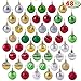 48ct 40mm Luxury Shatterproof Multi-Color Christmas Ball Ornaments Set for Christmas Holiday Tree Decorations