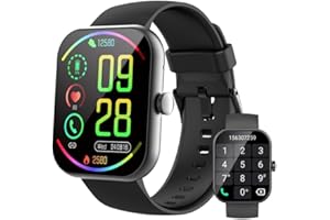 MATAST Smart Watch(Answer/Make Calls), 1.91" Smartwatches for Men Women, Fitness Tracker with 110+ Sport Modes, IP68 Waterproof, Heart Rate/Sleep/Spo2 Monitor, Pedometer, Activity Tracker for Android iOS