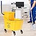 Goplus Commercial Mop Bucket Side Press Wringer Cleaning Caddy with 31 Quart Larger Capacity, Yellow