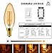 Emotionlite LED Light Bulbs, Dimmable Candelabra Bulbs, E12 Base, Amber Yellowish, Chandelier Light, Ceiling Fan Bulb, 40W Equivalent, 4W, 2200K, 300LM, 6 Pack