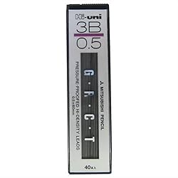 Uni Mechanical Pencil Lead Hi 0.5 mm, 3B, 60 mm x