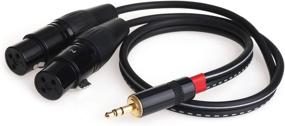 XLR Splitter Cable, NANYI- Microphone Cable XLR to XLR Patch Cables, 3-Pin XLR Male to Dual XLR Female Y Cable Adaptor mic Cable DMX Cable Patch Cords with Oxygen-Free Copper, (0.5 Meters /1.6Feet) - Image 3