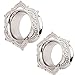 Hunputa 1 Pair Ultra Thin Copper Ear Tunnels Stretcher Plugs Expander Earskin Ear Gauges Piercing Jewelry (12mm)
