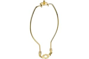 Aspen Creative 20005-1 7" Lamp Harp with Saddle, Polished Brass