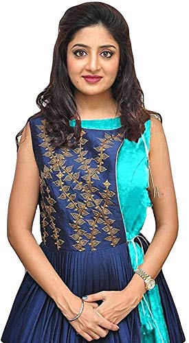 renzydeal fashion semi stitched gown for women(pink)