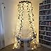 DLIUZ UL Safe 300 LED 9.84ft Connectable Copper Curtain String Fairy Lights Remote Control 8 Mode Lights Pattern Christmas Wedding Party Home Garden Lawn Decoration