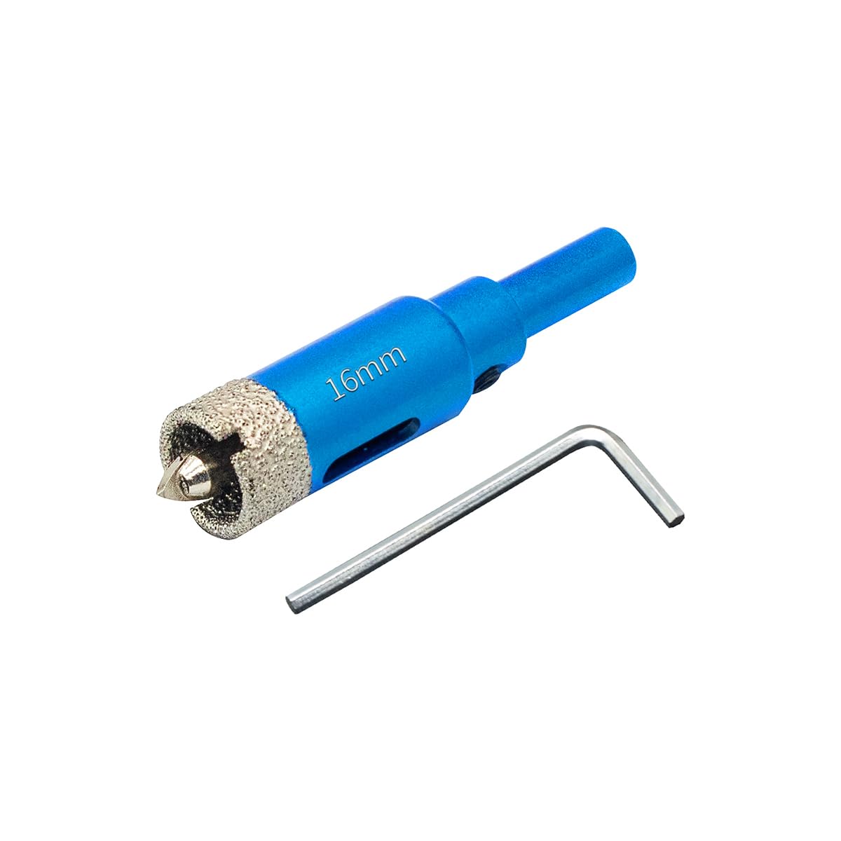 Teronbeta Diamond Hole Saw 16mm with Pilot Center Drill Bit, Vacuum Brazed Diamond Core Hole Cutter for Tile, Porcelain, Glass, Ceramic, Marble — image 1