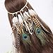 Feather Headband Hippie Indian Boho Hair Bands Tassel Bohemian Halloween Hair Hoop Women Crown Hairband Party Decoration Headdress Cosplay Costume Handmade Headpiece Hair Accessories Strips